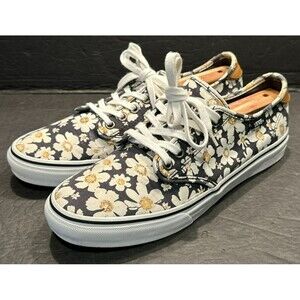 Vans Ultra Cush Camden Deluxe Black/White Floral Print Women's Size 9.5
